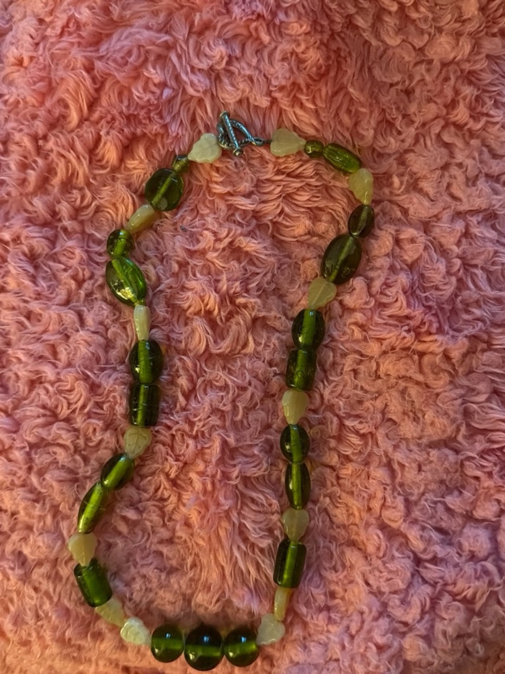 Handmade Green Beaded Women's Necklace